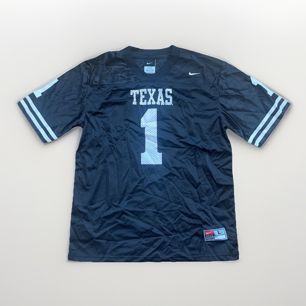 Texas Longhorns Nike Team Black Jersey #1 Football Short Sleeve Youth L (16/18)